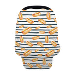 Hot Dog Striped Pattern Print Baby Seat Cover