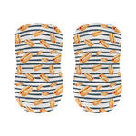 Hot Dog Striped Pattern Print Bar Stool Covers