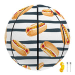 Hot Dog Striped Pattern Print Basketball