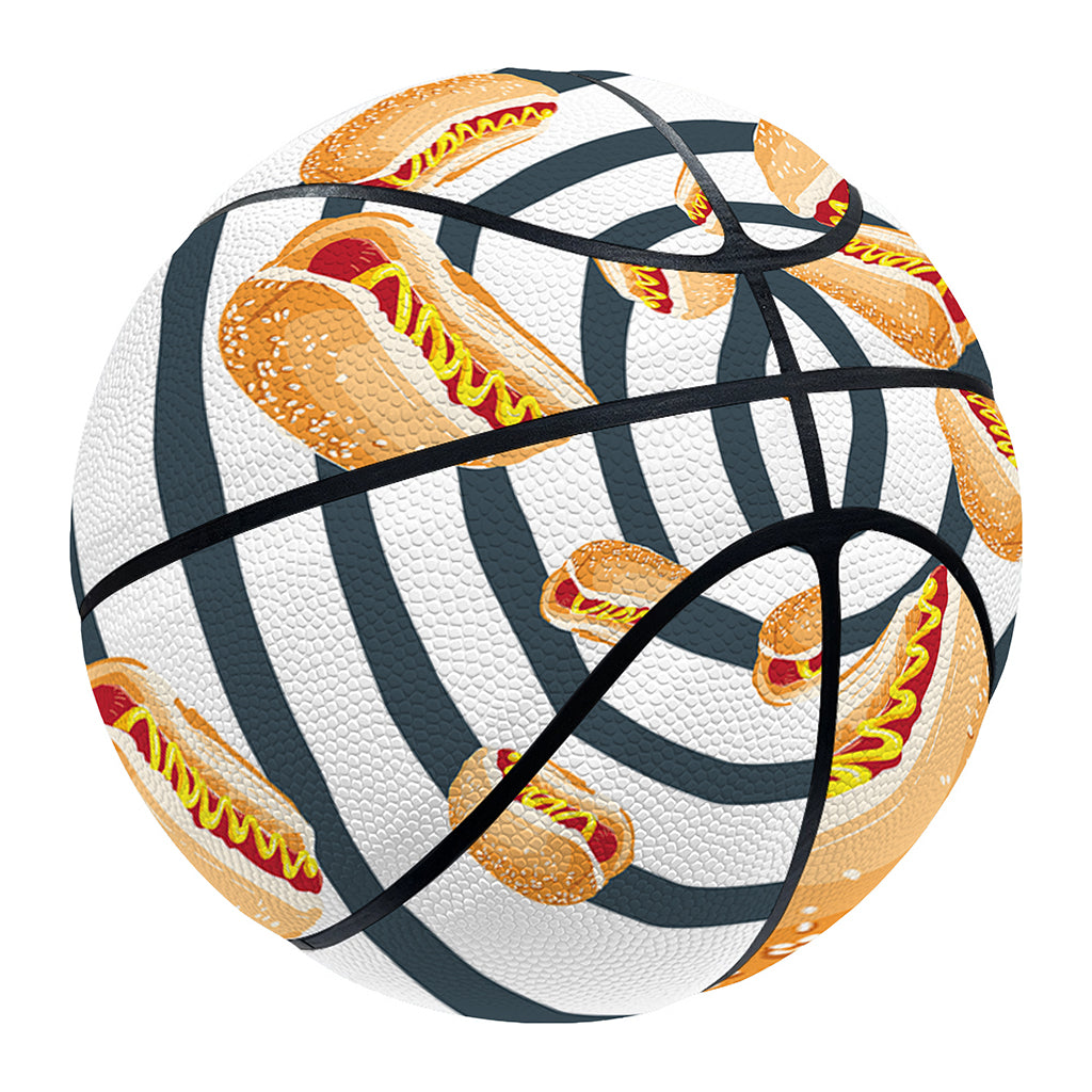 Hot Dog Striped Pattern Print Basketball