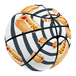Hot Dog Striped Pattern Print Basketball