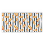 Hot Dog Striped Pattern Print Beach Towel