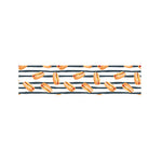 Hot Dog Striped Pattern Print Bed Runner