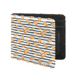 Hot Dog Striped Pattern Print Bifold Wallet