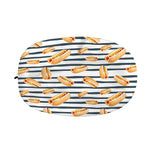 Hot Dog Striped Pattern Print Car Side Mirror Covers