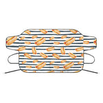 Hot Dog Striped Pattern Print Car Windshield Snow Cover