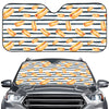 Hot Dog Striped Pattern Print Car Windshield Sun Shade