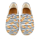 Hot Dog Striped Pattern Print Casual Shoes