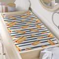 Hot Dog Striped Pattern Print Changing Pad Cover