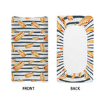 Hot Dog Striped Pattern Print Changing Pad Cover