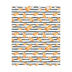 Hot Dog Striped Pattern Print Curtain