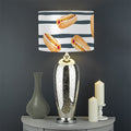 Hot Dog Striped Pattern Print Drum Lamp Shade
