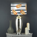 Hot Dog Striped Pattern Print Drum Lamp Shade