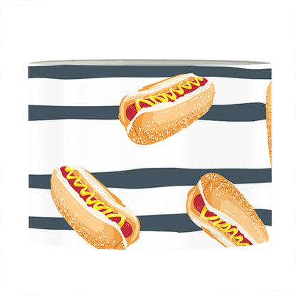 Hot Dog Striped Pattern Print Drum Lamp Shade