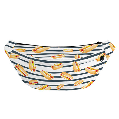 Hot Dog Striped Pattern Print Fanny Pack