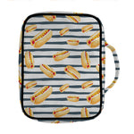Hot Dog Striped Pattern Print Front Pocket Bible Bag