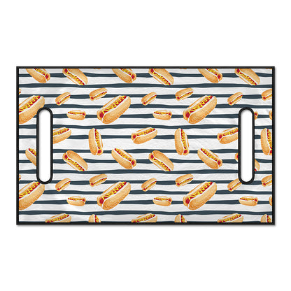 Hot Dog Striped Pattern Print Golf Cart Seat Cover