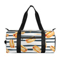 Hot Dog Striped Pattern Print Gym Bag