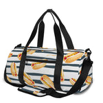 Hot Dog Striped Pattern Print Gym Bag