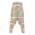 Hot Dog Striped Pattern Print Hammer Pants