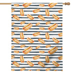 Hot Dog Striped Pattern Print House Flag