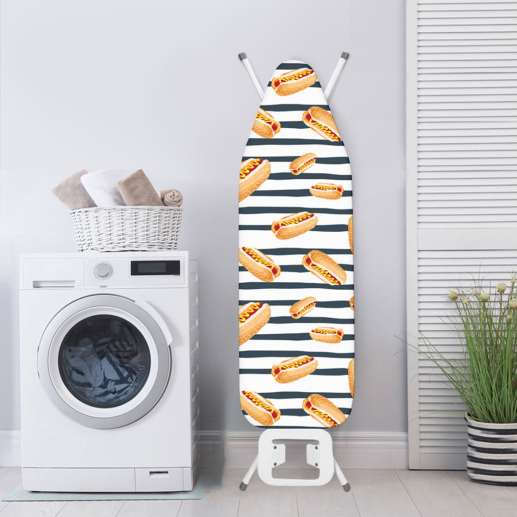 Hot Dog Striped Pattern Print Ironing Board Cover