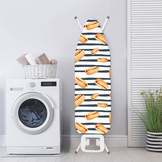 Hot Dog Striped Pattern Print Ironing Board Cover