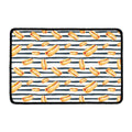 Hot Dog Striped Pattern Print Kitchen Mat