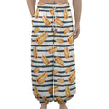 Hot Dog Striped Pattern Print Lantern Pants