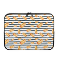 Hot Dog Striped Pattern Print Laptop Sleeve