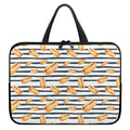 Hot Dog Striped Pattern Print Laptop Sleeve With Handle