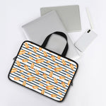 Hot Dog Striped Pattern Print Laptop Sleeve With Handle