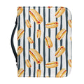 Hot Dog Striped Pattern Print Leather Bible Cover