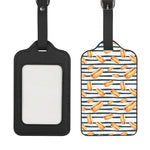 Hot Dog Striped Pattern Print Luggage Tag