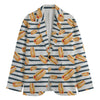 Hot Dog Striped Pattern Print Men's Blazer