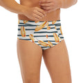 Hot Dog Striped Pattern Print Men's Briefs