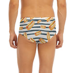 Hot Dog Striped Pattern Print Men's Briefs