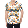Hot Dog Striped Pattern Print Men's Shirt