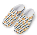 Hot Dog Striped Pattern Print Mesh Casual Shoes