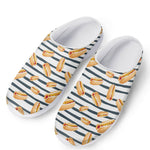 Hot Dog Striped Pattern Print Mesh Casual Shoes