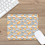 Hot Dog Striped Pattern Print Mouse Pad