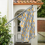 Hot Dog Striped Pattern Print Polyester Flag