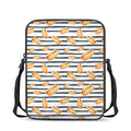 Hot Dog Striped Pattern Print Rectangular Crossbody Bag