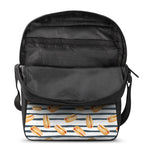 Hot Dog Striped Pattern Print Rectangular Crossbody Bag