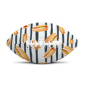 Hot Dog Striped Pattern Print Rugby Ball