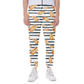 Hot Dog Striped Pattern Print Joggers