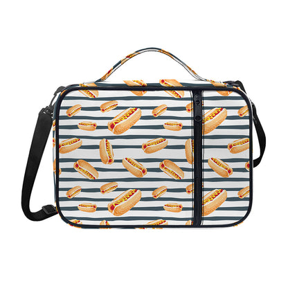 Hot Dog Striped Pattern Print Shoulder Strap Bible Bag