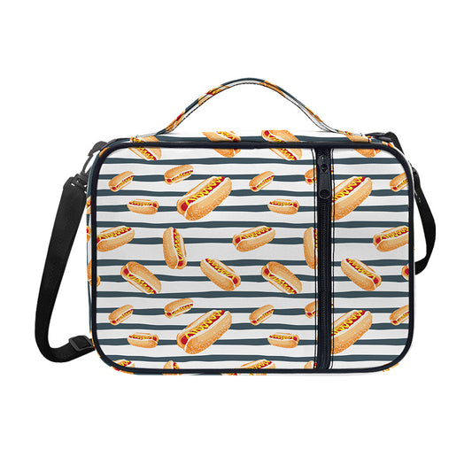 Hot Dog Striped Pattern Print Shoulder Strap Bible Bag