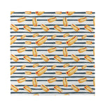 Hot Dog Striped Pattern Print Silk Bandana