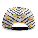Hot Dog Striped Pattern Print Snapback Cap